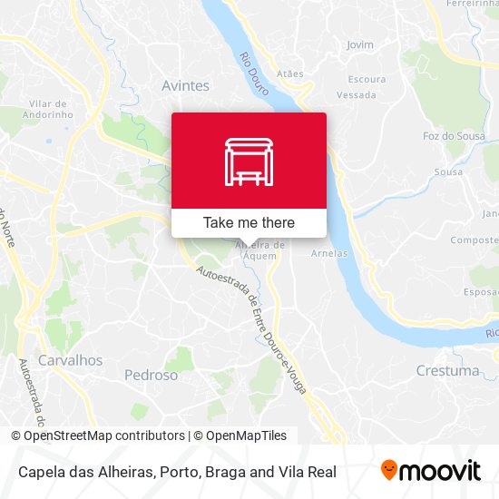 Capela das Alheiras mapa