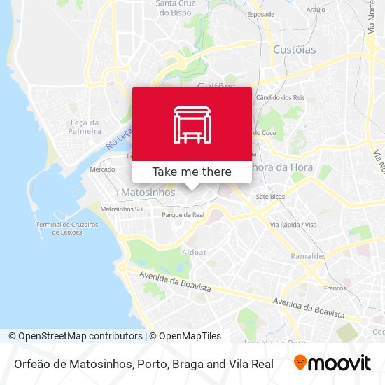 Orfeão de Matosinhos mapa