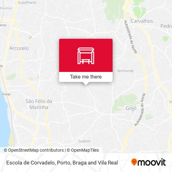 Escola de Corvadelo mapa