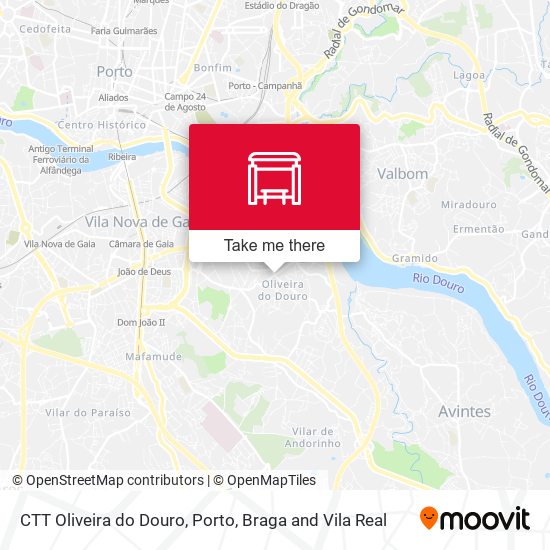 CTT Oliveira do Douro map