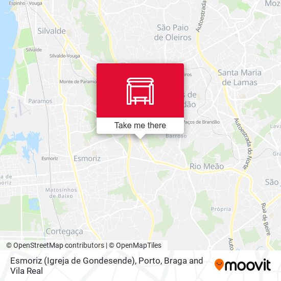 Esmoriz (Igreja de Gondesende) map