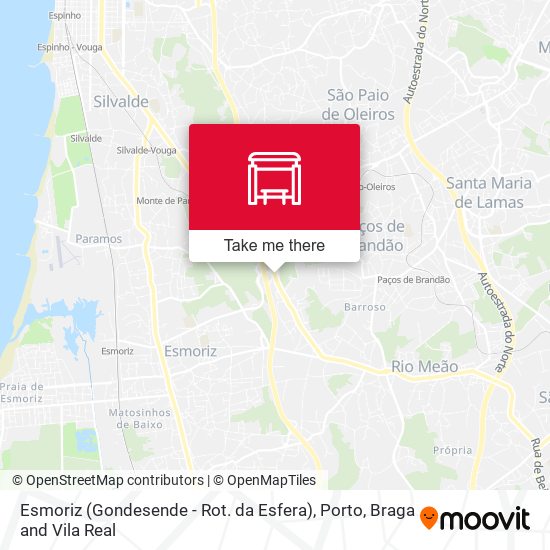 Esmoriz (Gondesende - Rot. da Esfera) map