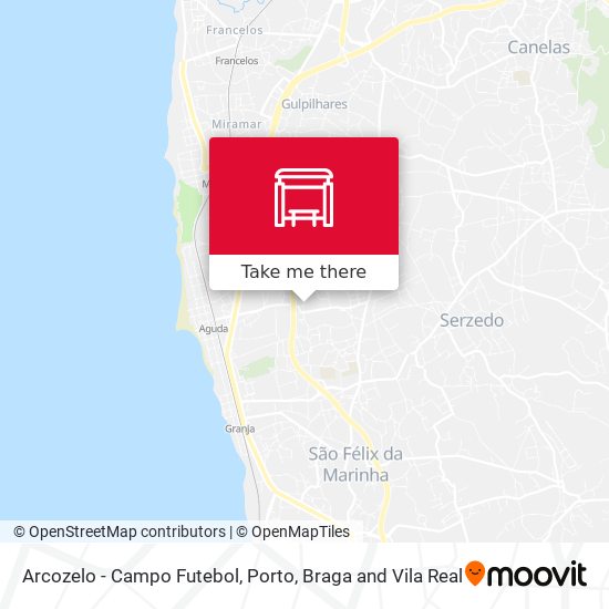 Arcozelo - Campo Futebol map