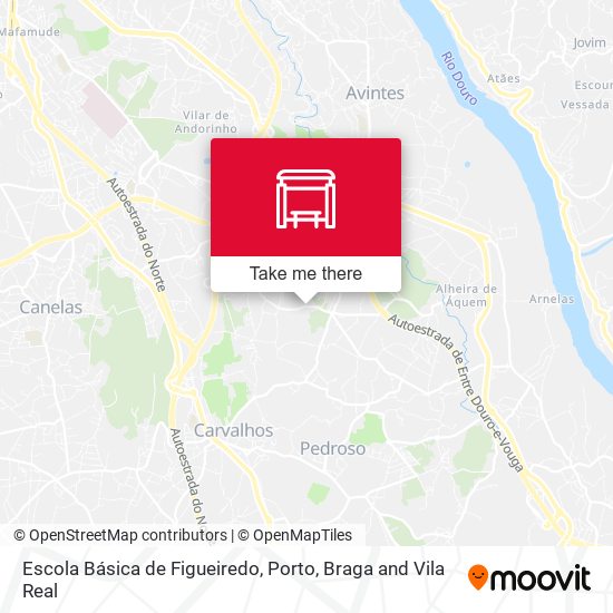 Escola Básica de Figueiredo mapa