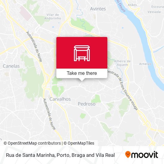 Rua de Santa Marinha mapa