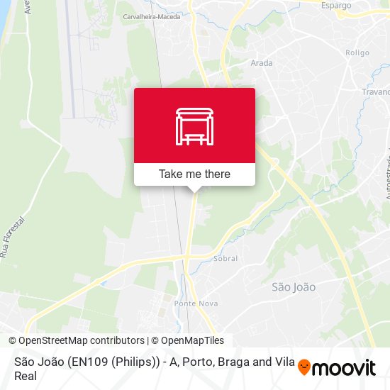 São João (EN109 (Philips)) - A map