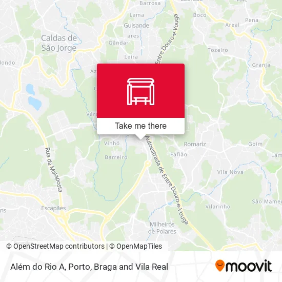 Além do Rio A map