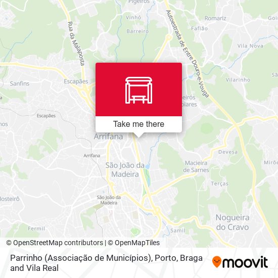 Parrinho (Associação de Municípios) mapa