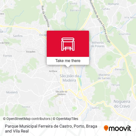 Parque Municipal Ferreira de Castro mapa