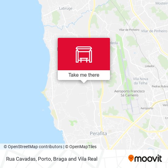 Rua Cavadas mapa