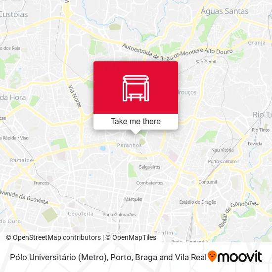 Polo Universitário (Metro) map