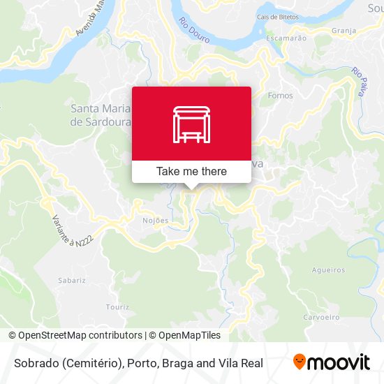 Sobrado (Cemitério) mapa