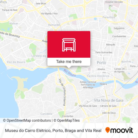 Museu do Carro Elétrico mapa