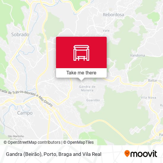 Gandra (Beirão) mapa