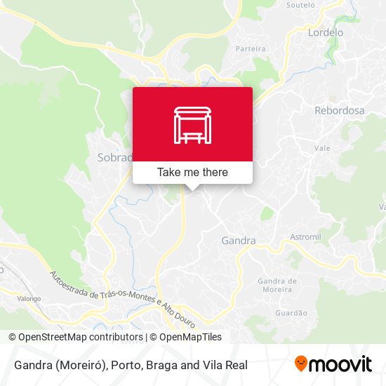 Gandra (Moreiró) mapa