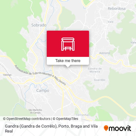 Gandra (Gandra de Corrêlo) mapa