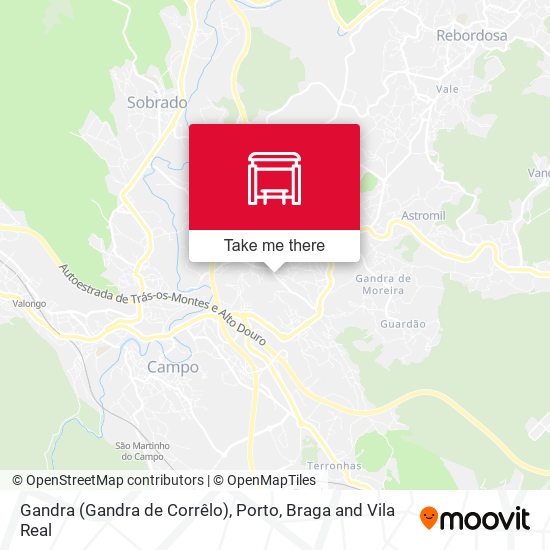 Gandra (Gandra de Corrêlo) map