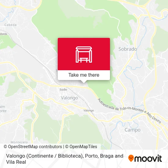 Valongo (Continente / Biblioteca) map