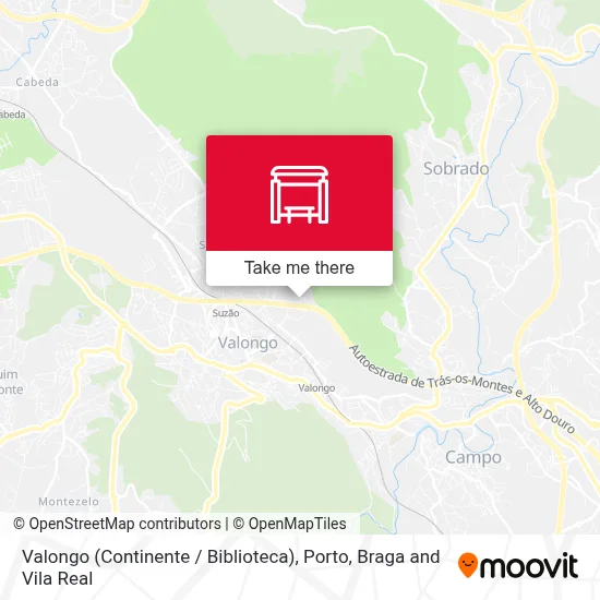 Valongo (Continente / Biblioteca) map