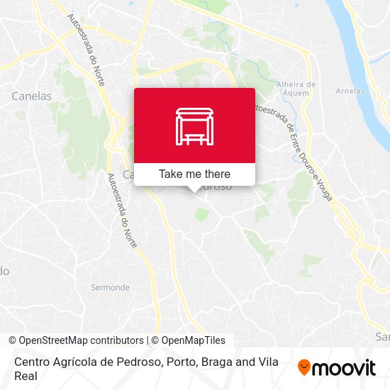 Centro Agrícola de Pedroso mapa