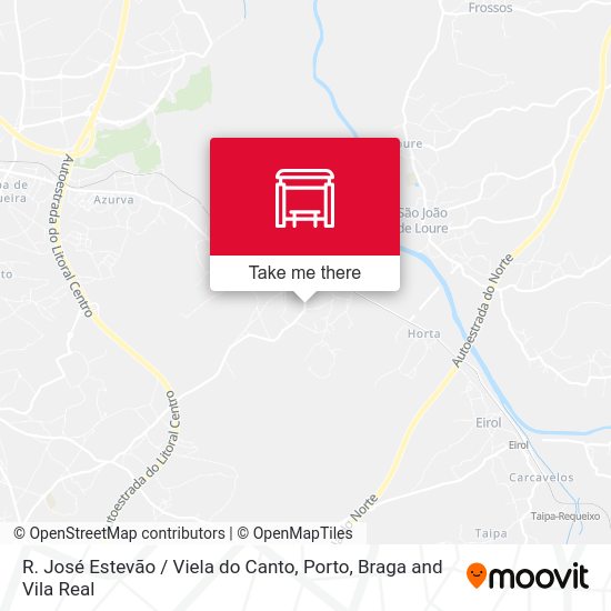 R. José Estevão / Viela do Canto mapa