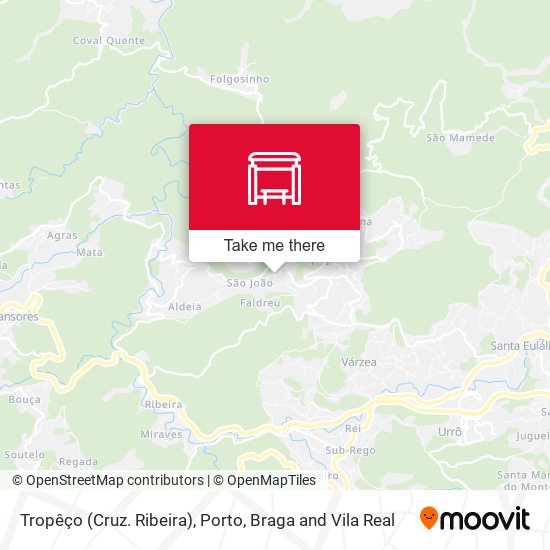 Tropêço (Cruz. Ribeira) mapa