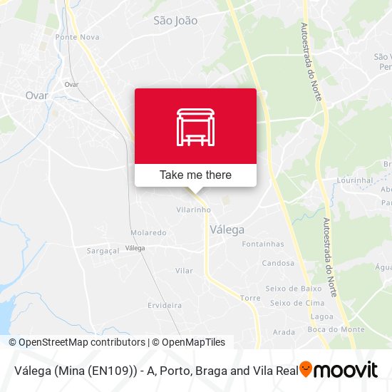 Válega (Mina (EN109)) - A map
