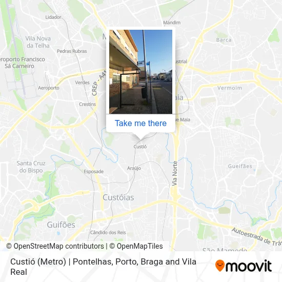 Custió (Metro) | Pontelhas map