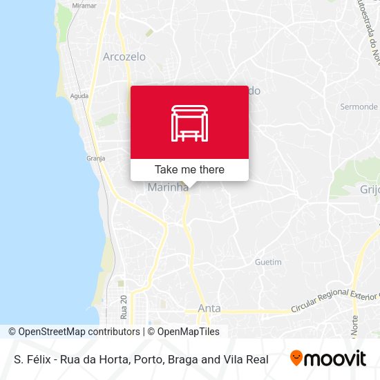S. Félix - Rua da Horta mapa