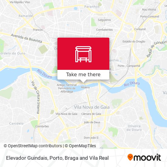 Elevador Guindais mapa