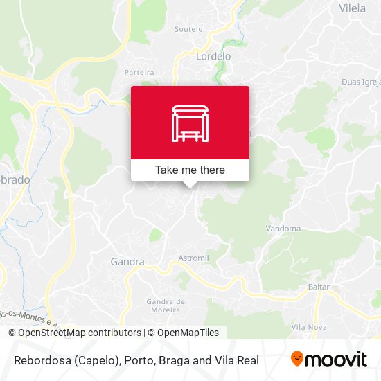 Rebordosa (Capelo) mapa