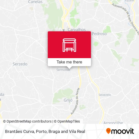 Brantães Curva mapa
