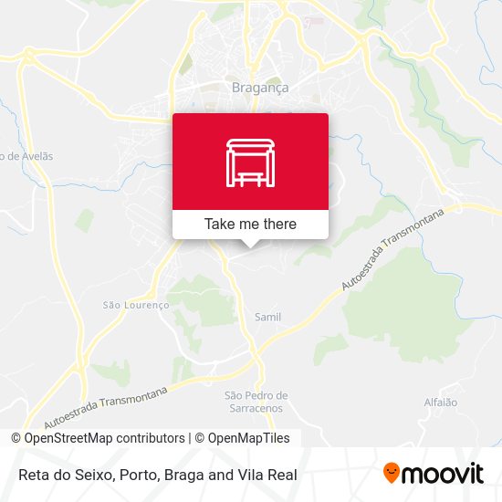 Reta do Seixo mapa