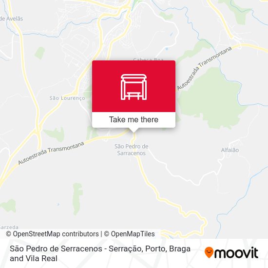 São Pedro de Serracenos - Serração map