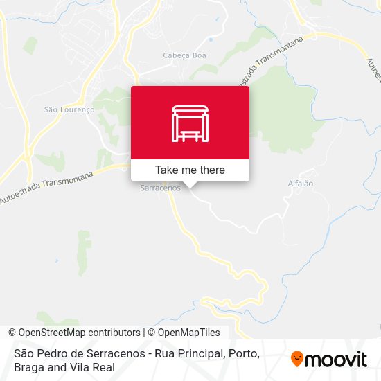 São Pedro de Serracenos - Rua Principal mapa