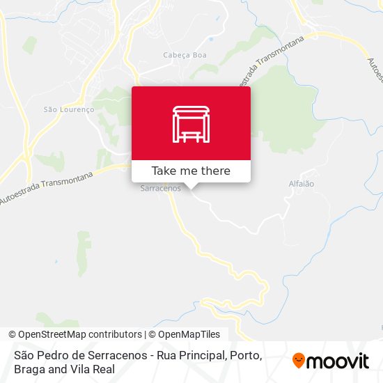 São Pedro de Serracenos - Rua Principal mapa