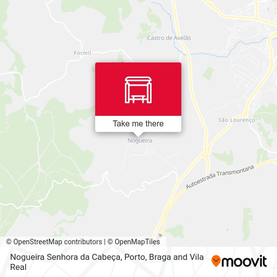 Nogueira Senhora da Cabeça mapa