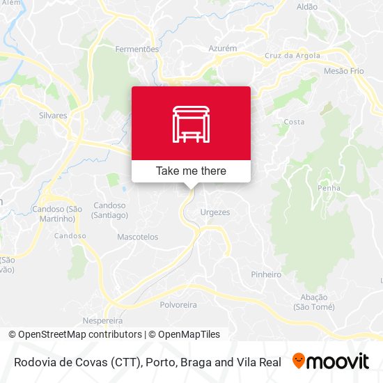 Rodovia de Covas (CTT) mapa