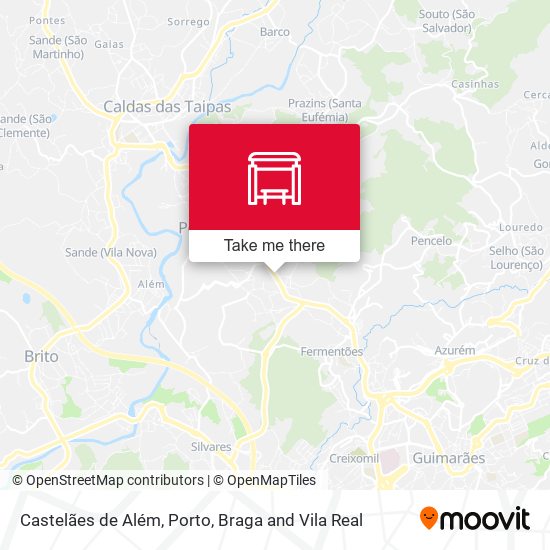 Castelães de Além map
