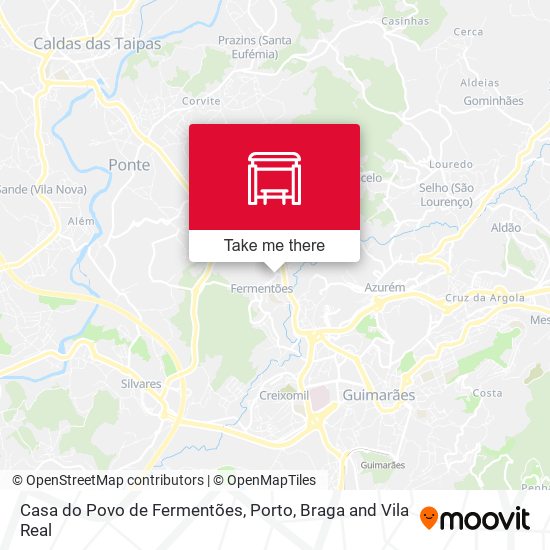 Casa do Povo de Fermentões map