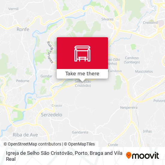 Igreja de Selho São Cristóvão mapa