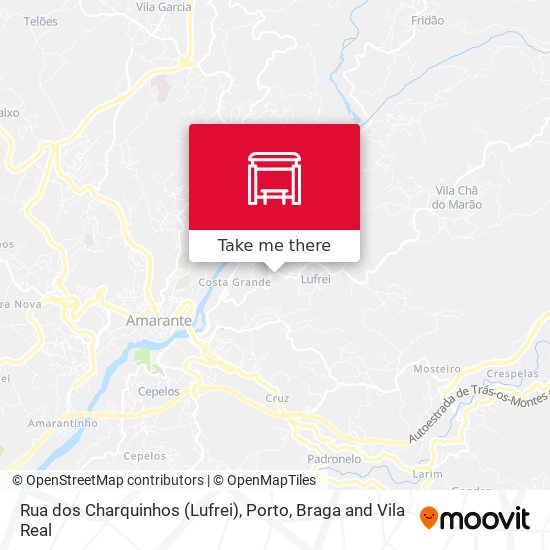 Rua dos Charquinhos (Lufrei) map