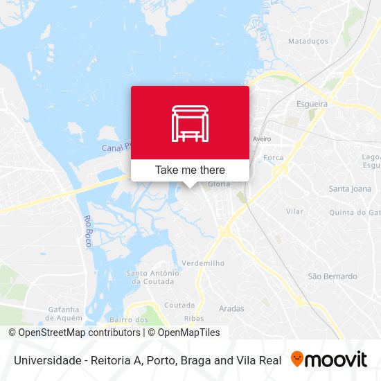 Universidade - Reitoria A mapa