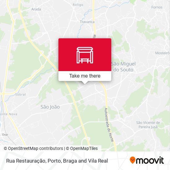 Rua Restauração mapa