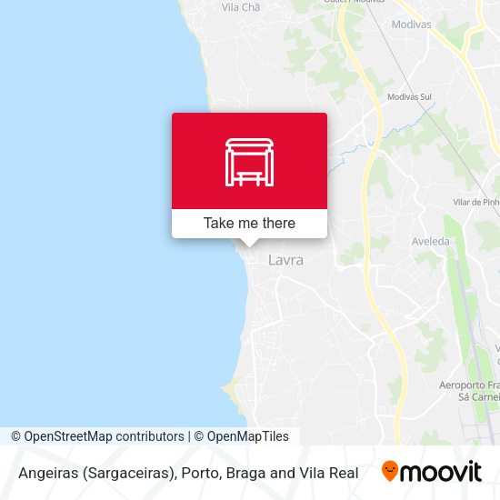 Angeiras (Sargaceiras) mapa