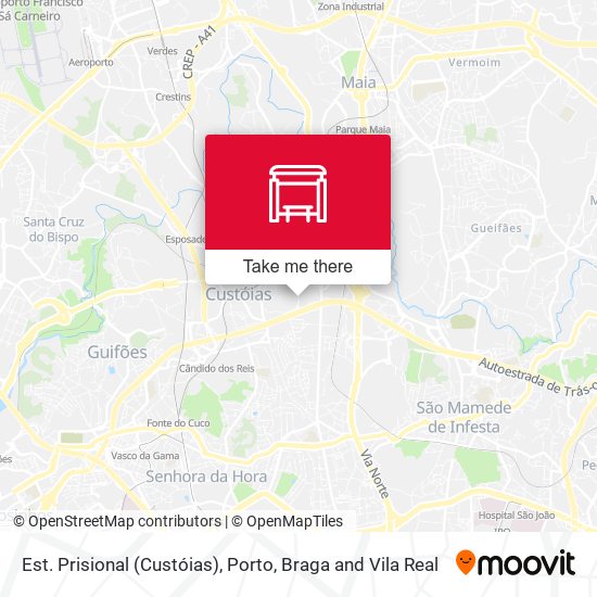 Est. Prisional (Custóias) map