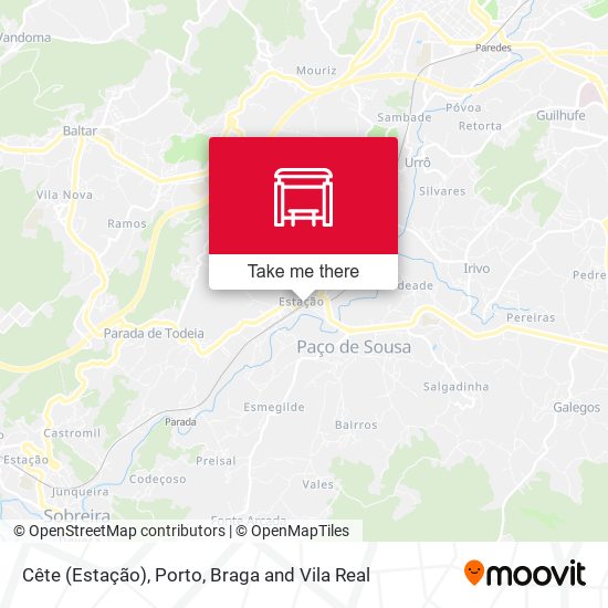 Cête (Estação) map