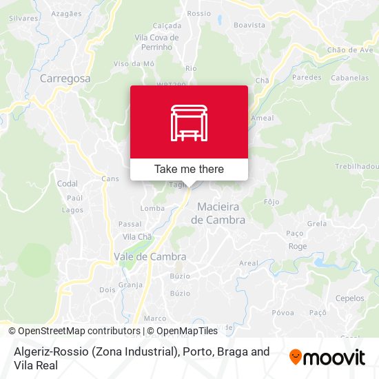 Algeriz-Rossio (Zona Industrial) map