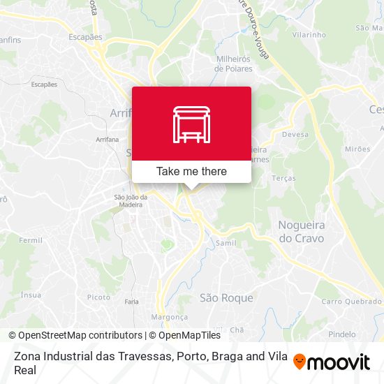 Zona Industrial das Travessas mapa