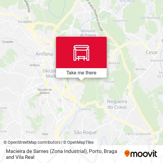 Macieira de Sarnes (Zona Industrial) map